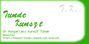 tunde kunszt business card