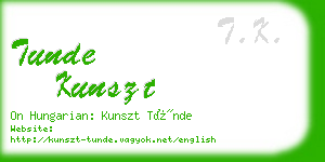 tunde kunszt business card